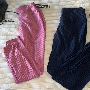 Two pairs, size small/medium booty poppin ticktock famous leggings
